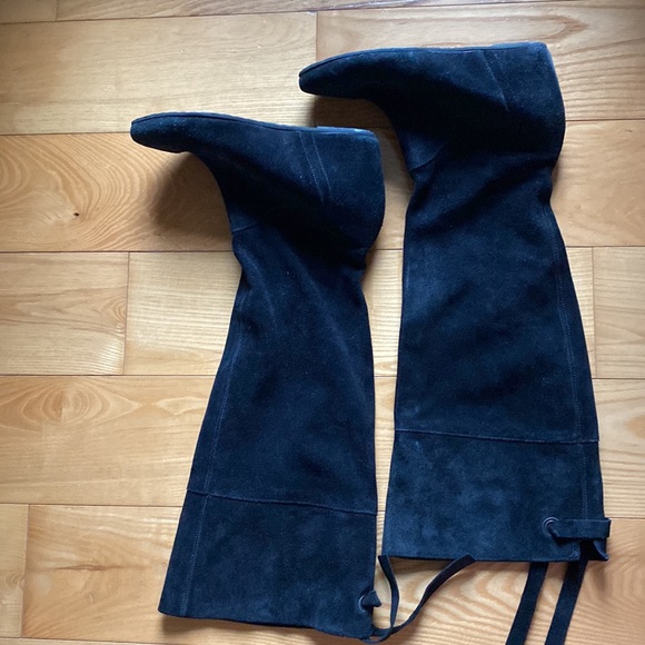 Black suede boots, size 38 - Picture 2 of 7